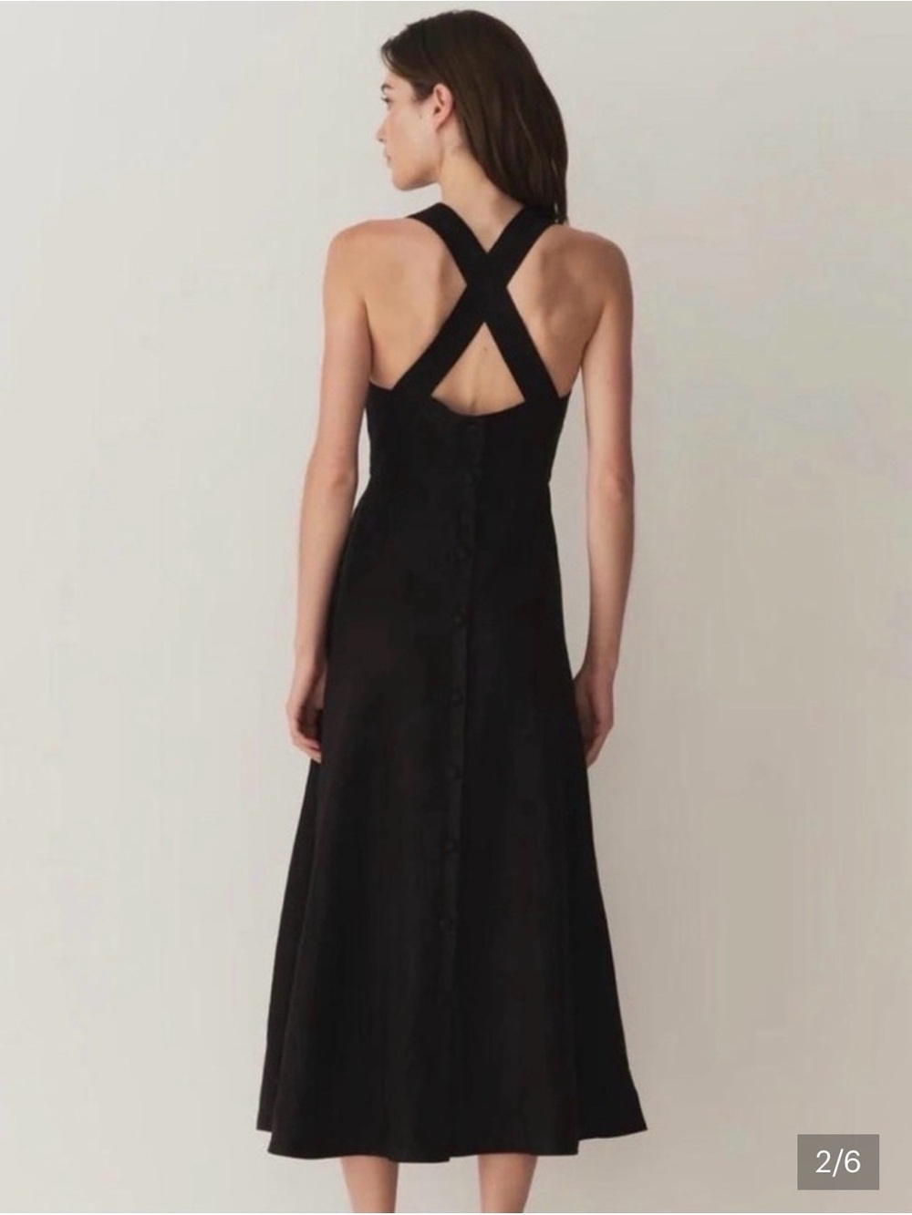 Doen Colbie Dress black linen - Picture 2 of 3